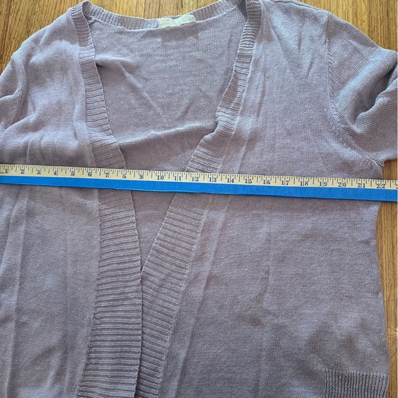 Eileen Fisher Fine Organic Linen Luna Crepe  Knit Short Cardigan L (z) - Picture 6 of 11